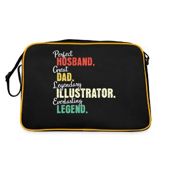 Illustrator Dad - Retro Bag - black/gold - Back