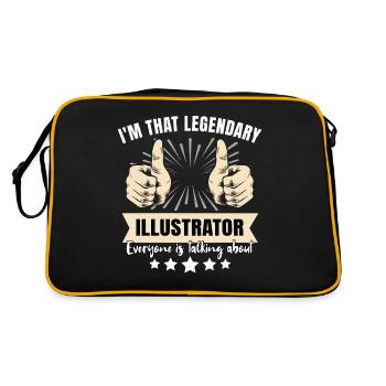 Legendary Illustrator - Retro Bag - black/gold - Back