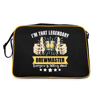 Legendärer Braumeister - Retro Tasche - Schwarz/Gold - Hinten