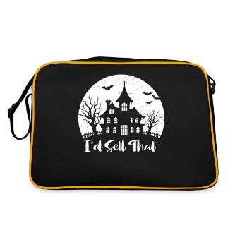 Immobilienmakler - Retro Tasche - Schwarz/Gold - Hinten