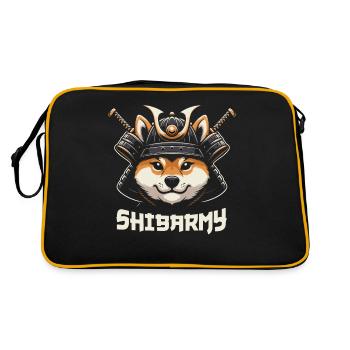 Samurai Ronin Sword Fighting Warrior Gift - Retro Bag - black/gold - Back
