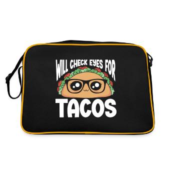 Optometrist Optician Optometry - Retro Bag - black/gold - Back