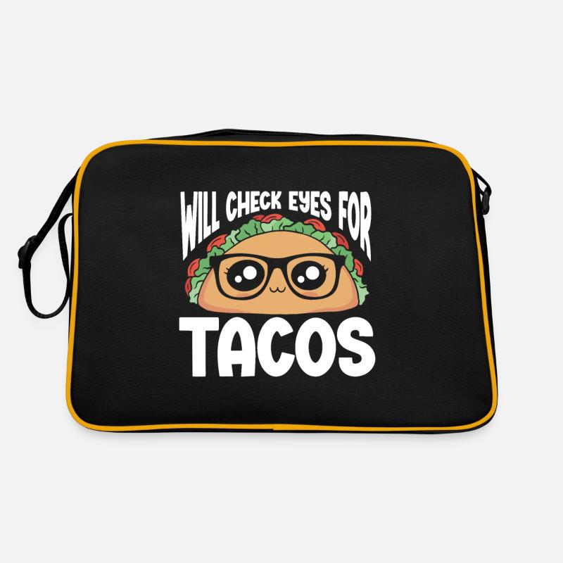 Optometrist Optician Optometry - Retro Tasche - Schwarz/Gold