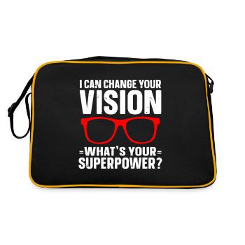 Optometrist Optician Optometry - Retro Tasche - Schwarz/Gold - Hinten