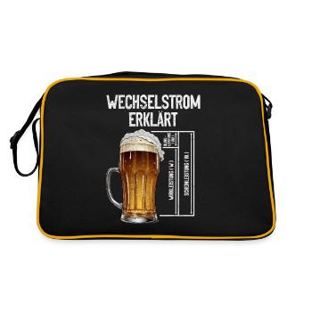AC Explains Beer Electrician Technology - Retro Bag - black/gold - Back