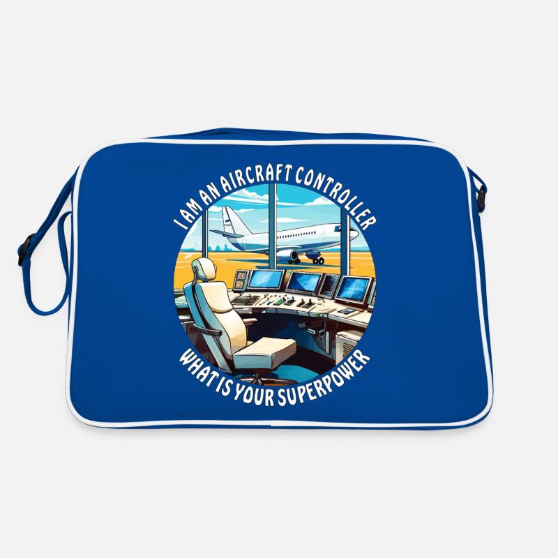 I AM AN AIRCRAFT CONTROLLER Retro Tasche