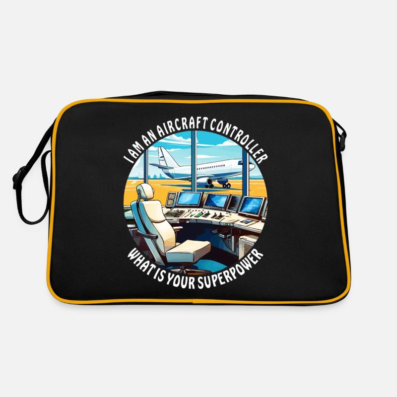 I AM AN AIRCRAFT CONTROLLER Retro Tasche