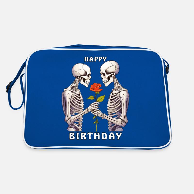 SKELETT HAPPY BIRTHDAY Retro Tasche