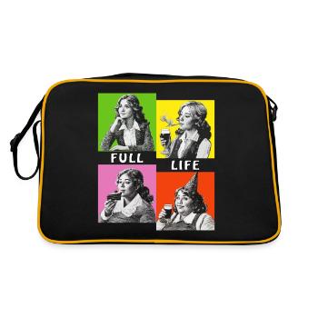 FULL LIFE - Retro Bag - black/gold - Back