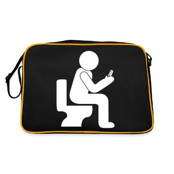 Téléphone portable Toilette Smartphone Téléphone portable - Sac Retro - noir/or - Dos