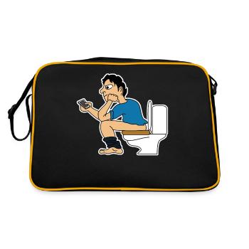Téléphone portable Toilette Smartphone Téléphone portable - Sac Retro - noir/or - Dos