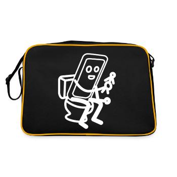 Smartphone Toilette Téléphone portable Téléphone portable - Sac Retro - noir/or - Dos