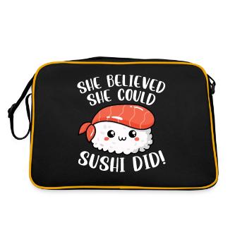 Sushi Food Japan Nigiri Gift - Retro Bag - black/gold - Back