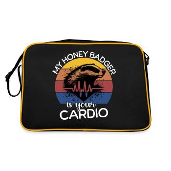 Honey Badger ECG Honey Badger Heart Line - Sac Retro - noir/or - Dos