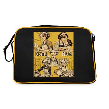 FEMME TÂCHES MÉNAGÈRES CHÈRE MAMAN - Sac Retro - noir/or - Dos