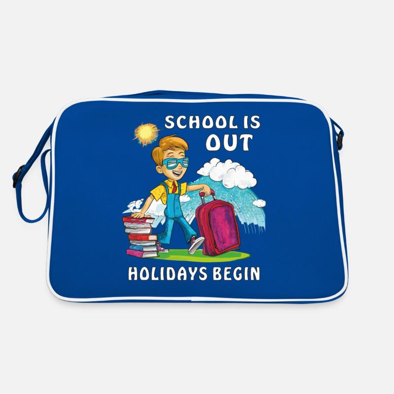 SCHOOL IS OUT HOLIDAYS BEGIN Retro Tasche