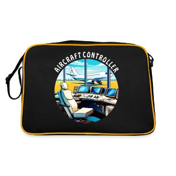 AIRCRAFT CONTROLLER - Retro Bag - black/gold - Back