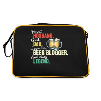 Beer Blogger Dad - Retro Bag - black/gold - Back