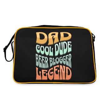 Dad Beer Blogger - Retro Bag - black/gold - Back