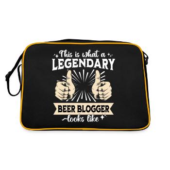 Legendary beer blogger - Retro Bag - black/gold - Back
