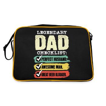 Dad Beer Blogger Father's Day - Retro Bag - black/gold - Back