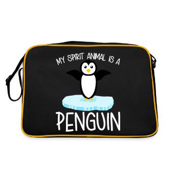 Pingouin Pingouin mignon - Sac Retro - noir/or - Dos
