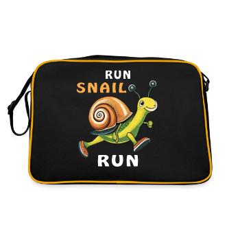 SCHNECKE RUN SNAIL RUN - Retro Tasche - Schwarz/Gold - Hinten