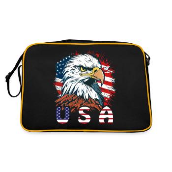 SEEADLER USA - Retro Tasche - Schwarz/Gold - Hinten