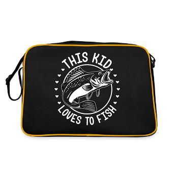 Ce gamin adore pêcher - Sac Retro - noir/or - Dos