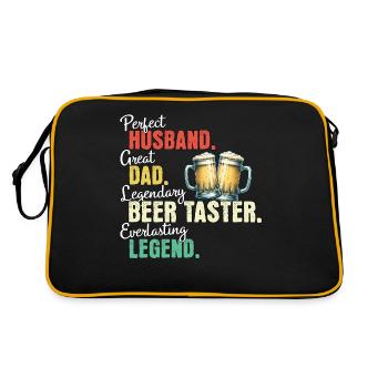 Beer tester dad - Retro Bag - black/gold - Back