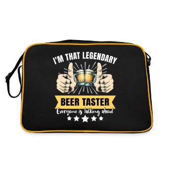 Legendary beer tester - Retro Bag - black/gold - Back