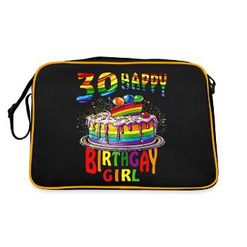 TORTE 30 NAISSANCE HEUREUSEFILLE GAY - Sac Retro - noir/or - Dos
