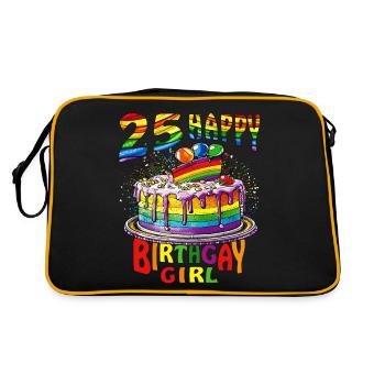 TORTE 25 NAISSANCE HEUREUSEFILLE GAY - Sac Retro - noir/or - Dos