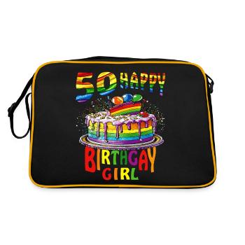 TORTE 50 HAPPY BIRTHFILLE GAY - Sac Retro - noir/or - Dos