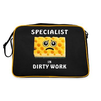 SPONGE SPECIALIST IN DIRTY WORK - Retro Bag - black/gold - Back