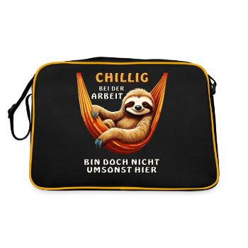 CHILL AT WORK - Retro Bag - black/gold - Back