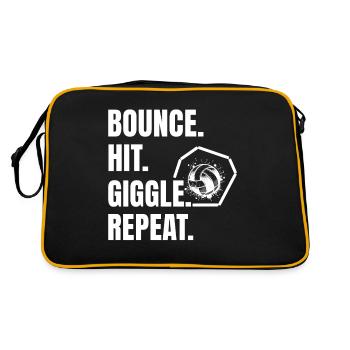 Funny Gaga Ball Saying - Retro Bag - black/gold - Back