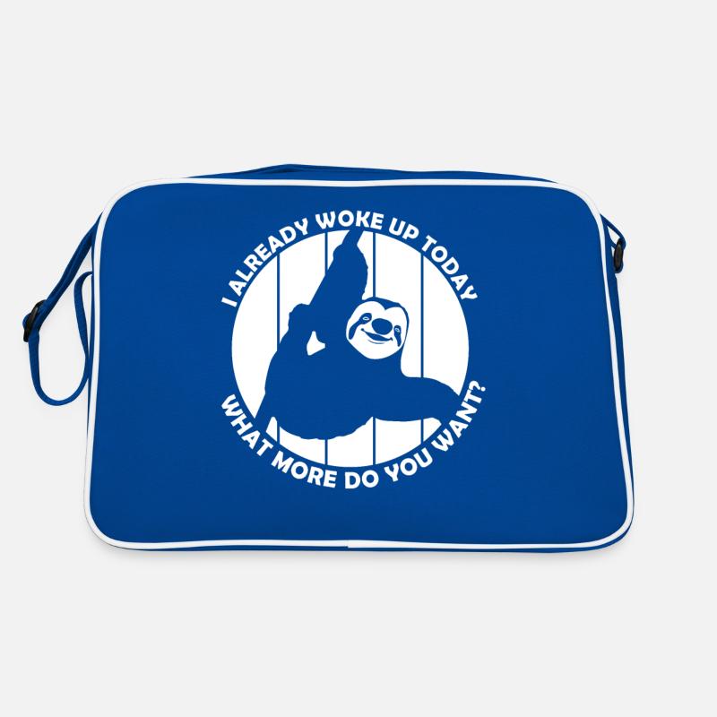 Sloth Tired Sleeping Lazy Slow Sloths Retro Bag