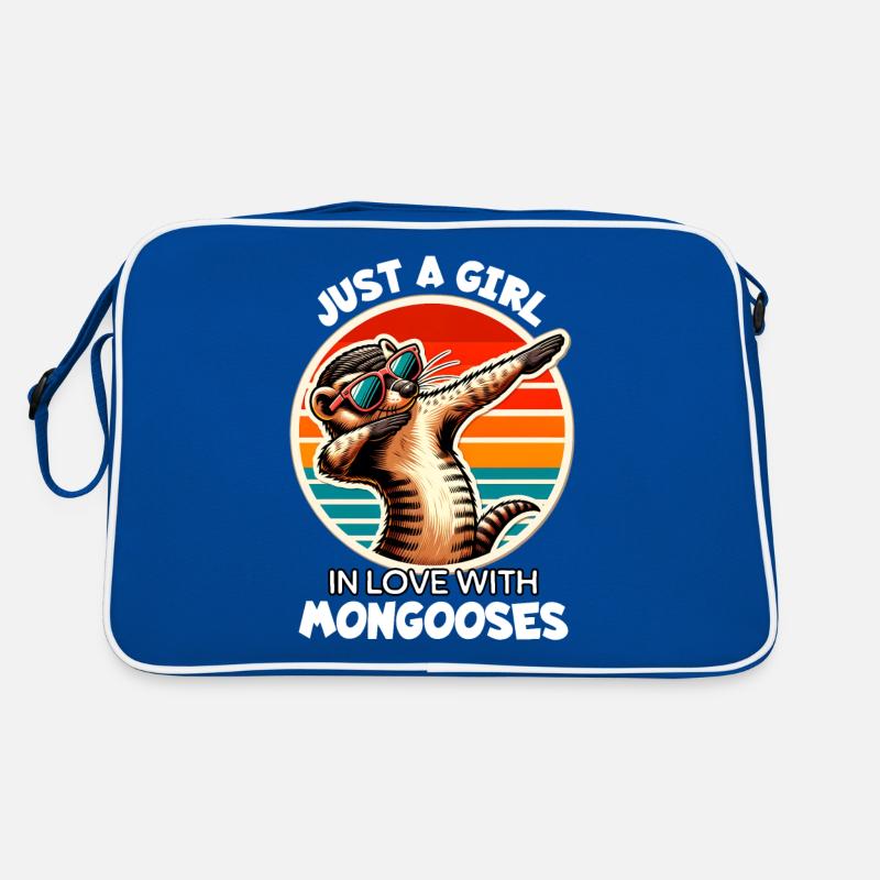 Mädchen Liebt Erdmännchen Retro Tasche