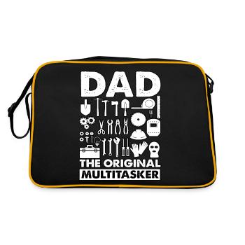 Papa le premier multitâche - Sac Retro - noir/or - Dos