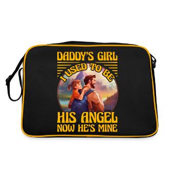 Daddy's Girl Ich war früher sein Engel, jetzt gehört er mir - Retro Tasche - Schwarz/Gold - Hinten