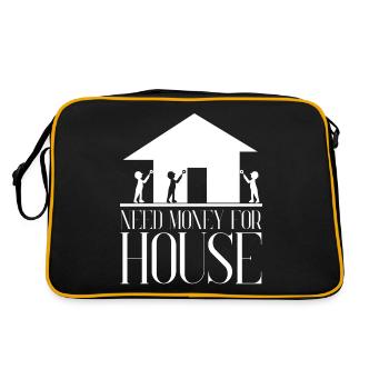 Home Owner Housewarming House Building - Retro Bag - black/gold - Back