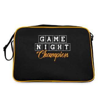 Brettspiel - Retro Tasche - Schwarz/Gold - Hinten