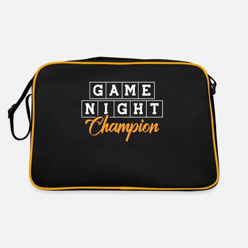 Brettspiel Brettspiele Sieleabend Spiele Geschenk - Retro Tasche - Schwarz/Gold