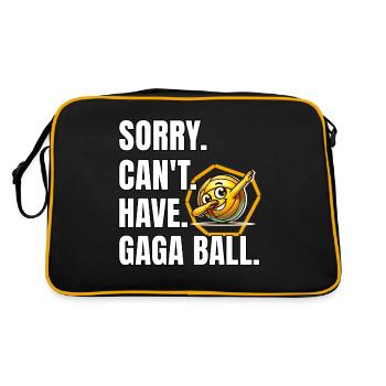 Funny Gaga Ball Saying - Retro Bag - black/gold - Back