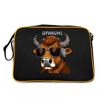 VACHE AVEC LUNETTES DE SOLEIL OPAKUHL - Sac Retro - noir/or - Dos