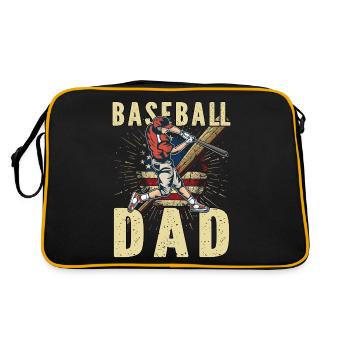 Baseball-Vater - Retro Tasche - Schwarz/Gold - Hinten