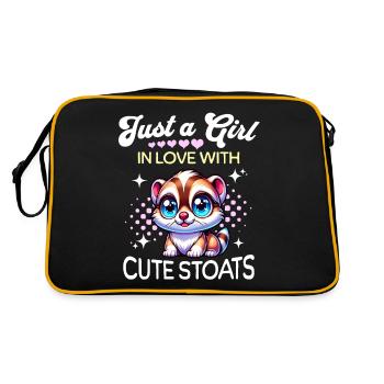 Ermine Girl - Retro Bag - black/gold - Back