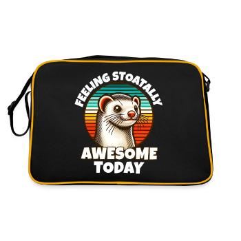 Ermine Sayings - Retro Bag - black/gold - Back