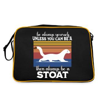 Ermine Saying - Retro Bag - black/gold - Back